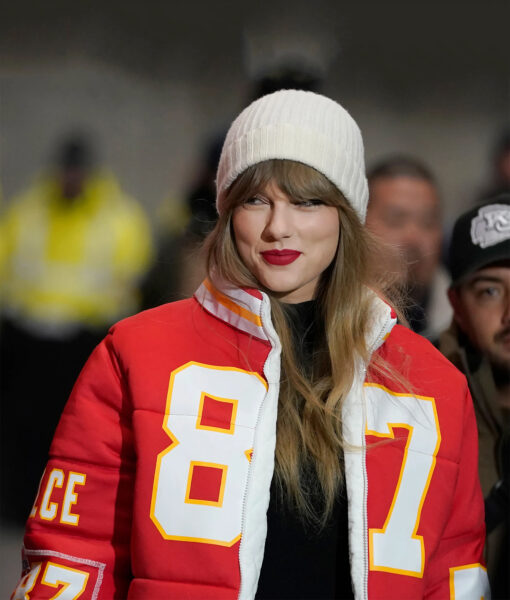 Kansas City Chiefs Taylor Swift Kelce 87 Puffer Jacket - Taylor Swift Kansas Chiefs Red Jacket
