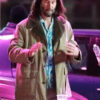 Keanu Reeves Beige Shearling Cotton Jacket