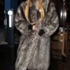 Khloe Kardashian Monochrome Long Fur Coat