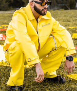 Manuel Turizo Yellow Leather Jacket