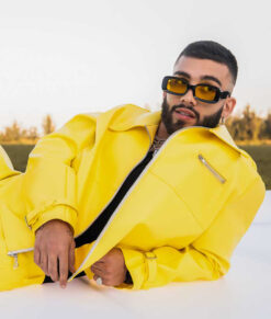 Manuel Turizo Yellow Leather Jacket