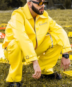 Manuel Turizo Yellow Leather Jacket