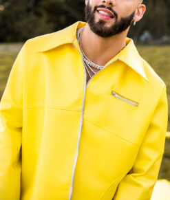 Manuel Turizo Yellow Leather Jacket
