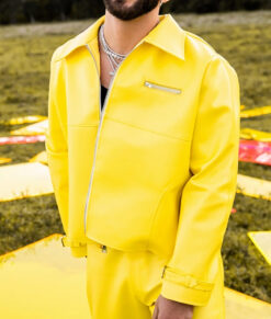 Manuel Turizo Yellow Leather Jacket