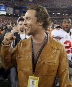 Matthew McConaughey Brown Leather Jacket
