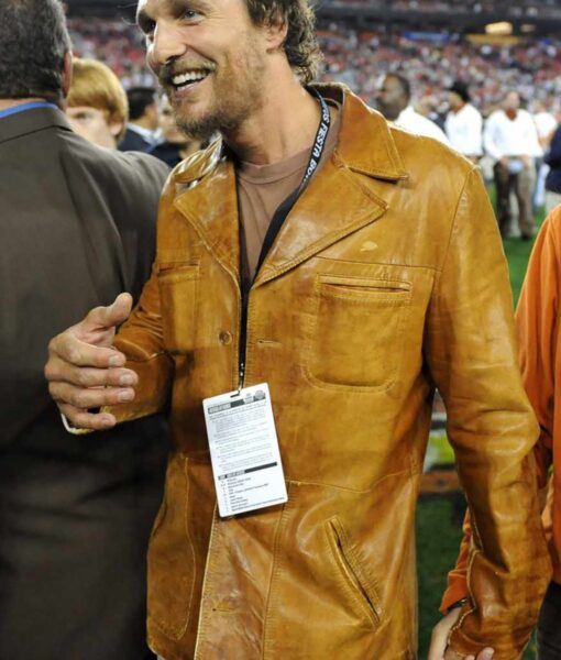 Matthew McConaughey Brown Leather Jacket