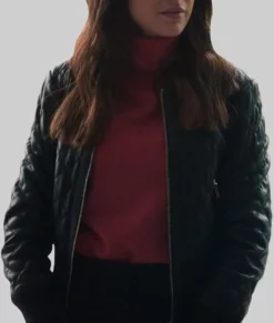 Michelle Keegan Fool Me Once Quilted Bomber Jacket-Front View