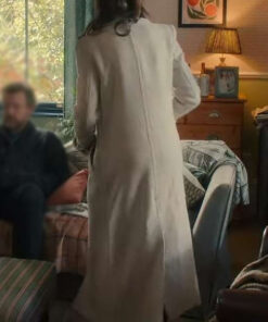 Michelle Keegan TV Series Fool Me Once Maya Stern White Long Coat