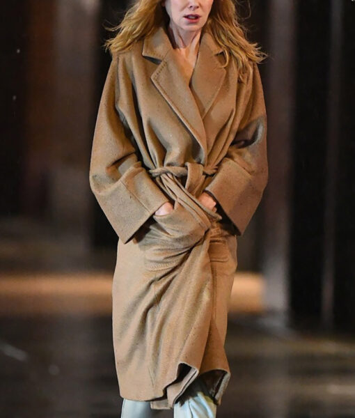 Nicole Kidman Brown Belted Coat