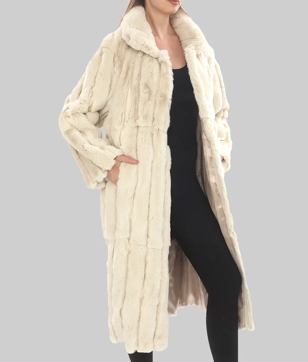 Olivia Jade White Fur Coat
