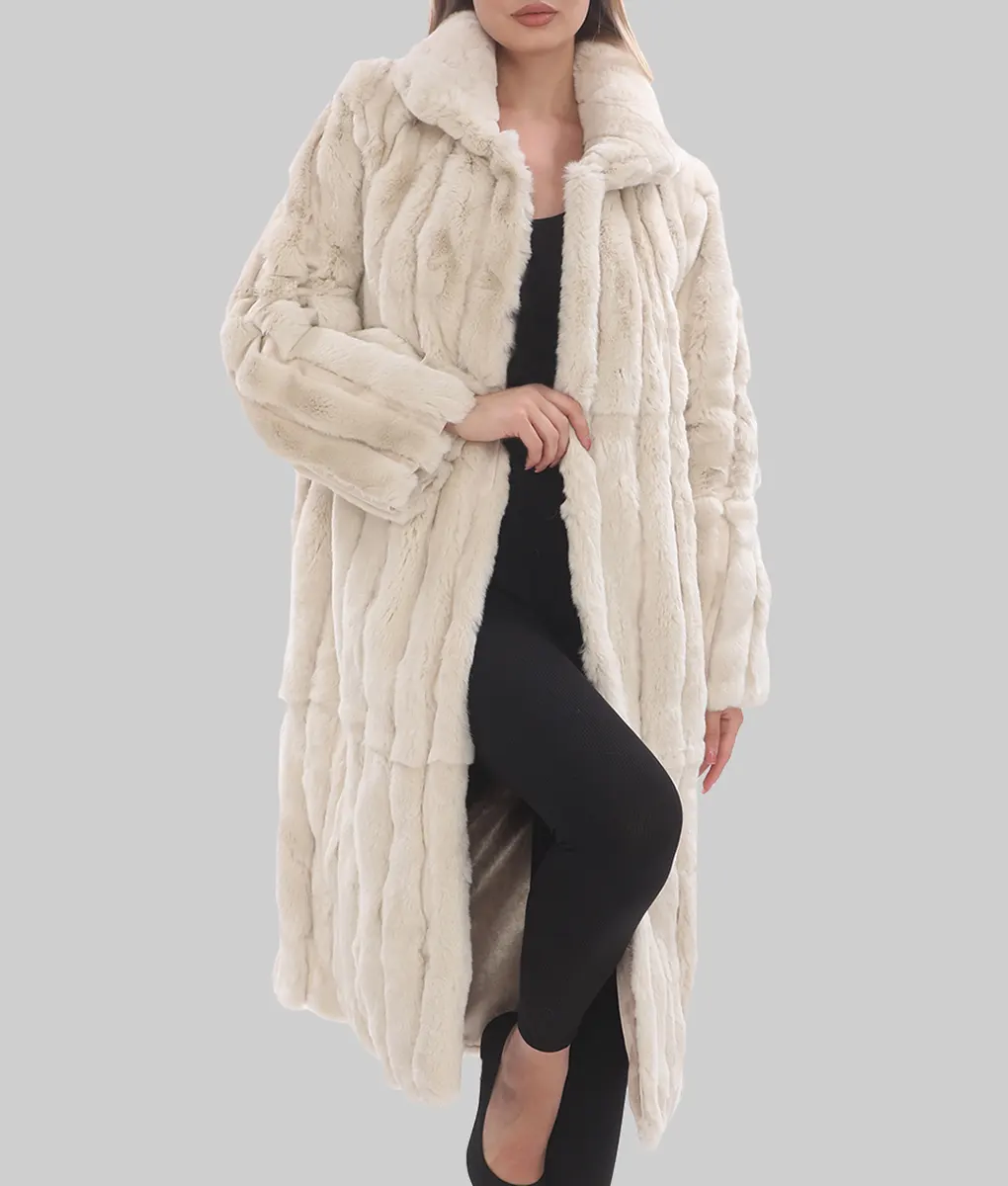 ジャケット・アウター ANDWANG <White mix fake fur coat> LONG ジャケット・アウター ANDWANG <White mix fake fur coat> LONG