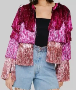 Saltburn Alison Oliver Sparkly Tassel Jacket