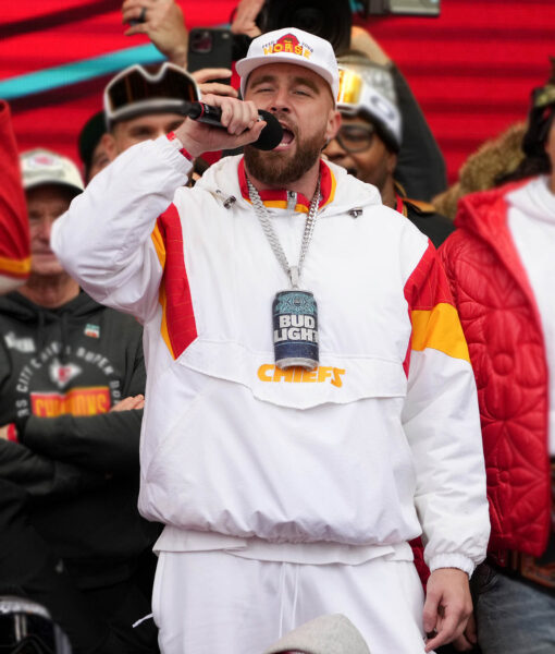 Super Bowl Parade Travis Kelce Cotton Hoodie - Clearance Sale