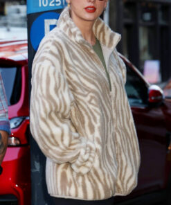 Taylor Swift Animal Print Jacket - Taylor Swift Graphics Polar Animal Print Jacket - graphics animal polar fleece bomber jacket
