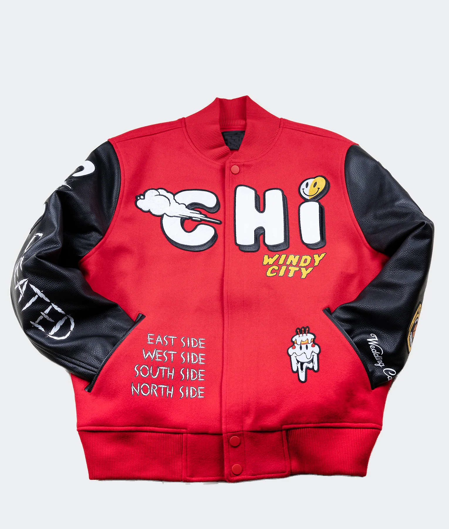 The Chi Chicago Windy City Red Varsity Jacket