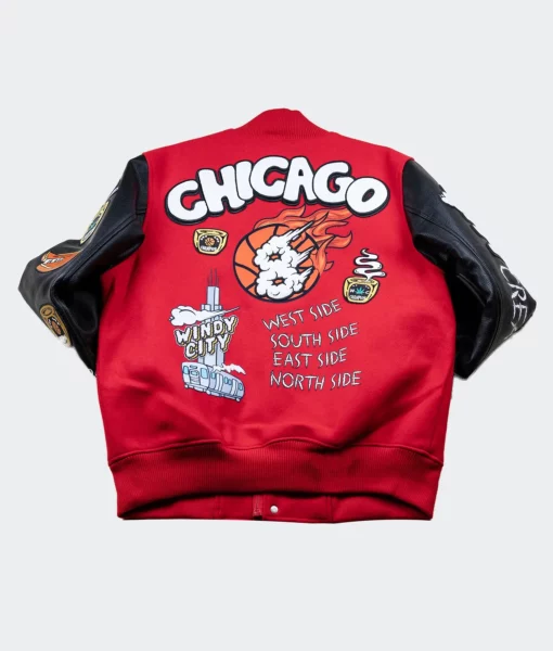 The Chi Chicago Windy City Red Varsity Jacket