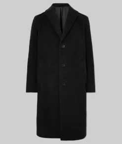 The Gentlemen Theo James Black Coat - Black Trench Coat Mens | Men's Wool Coat-1