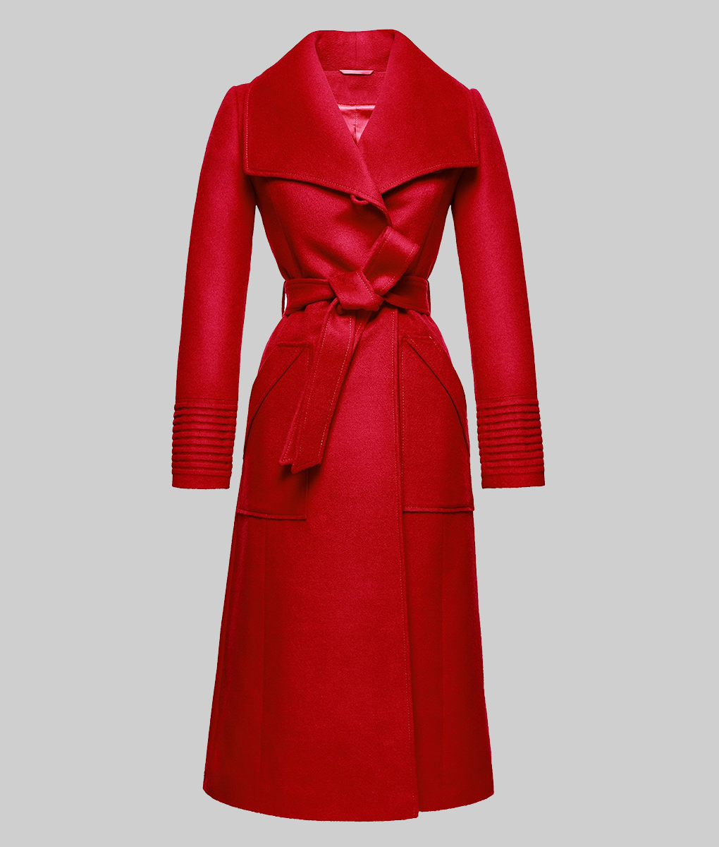 Abigail Spencer Maroon Wool Coat-Generic