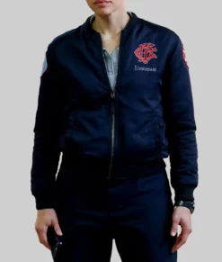 Chicago Fire Stella Kidd Blue Bomber Jacket-Front View