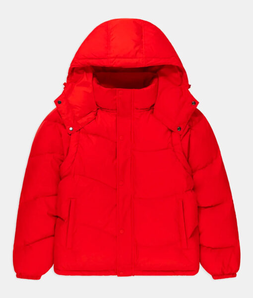 Emilia Jones Cat Person Red Puffer Jacket - Emilia Jones Cat Person Margot - Women's Red Puffer Jacket - Front View