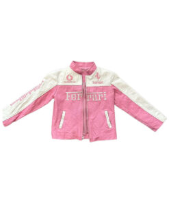 Ferrari Pink Leather Jacket - Clearance Sale