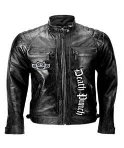 Five Finger Death Punch Black Leather Jacket - Clearance Sale