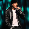 Grammy Awards Eminem Black Hooded Jacket - Grammy Awards Eninem - Men's Black Hooded Leather Jacket - Front View