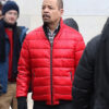 Ice-T Law & Order SVU Fin Mens Red Puffer Jacket - Mens Red Puffer Jacket - fRONT vIEW