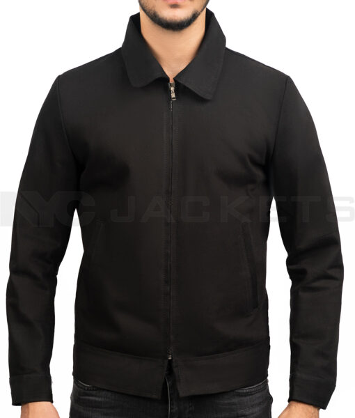 Jack Reacher Black Cotton Jacket - Clearance Sale