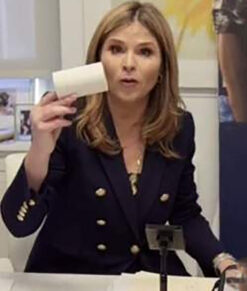 Jenna Bush Hager Navy Womens Blue Blazer - Womens Blue Blazer - Front View