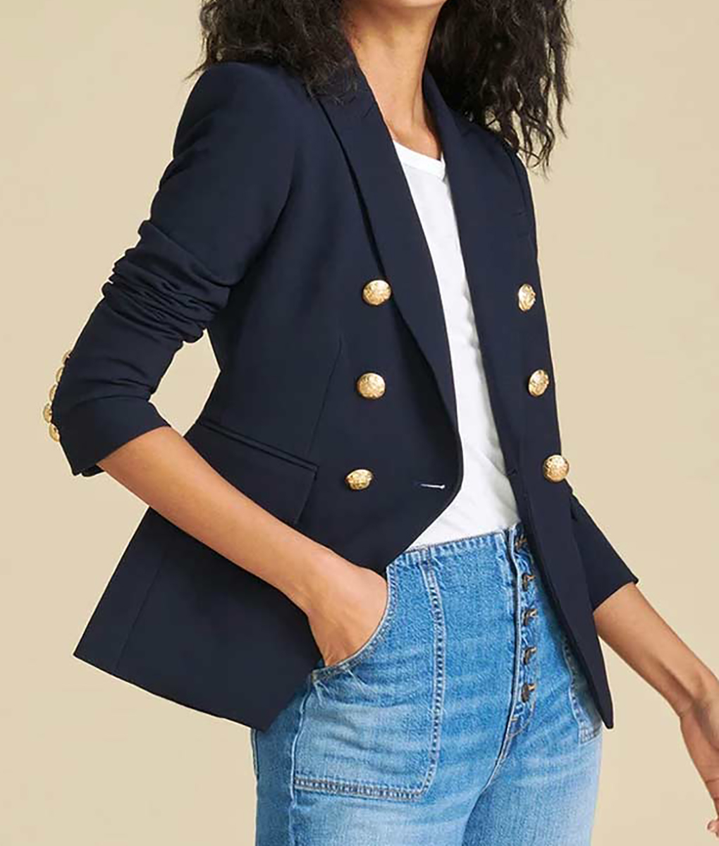Jenna Bush Hager Navy Womens Blue Blazer - Womens Blue Blazer - Side View