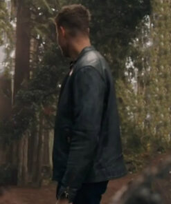 Justin Hartley Tracker Colter Shaw Mens Black Leather Jacket - Mens Black Leather Jacket -