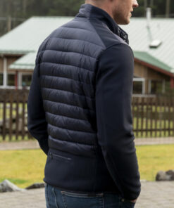 Justin Hartley Tracker Colter Shaw Mens Blue Quilted Jacket - Mens Blue Quilted Jacket -