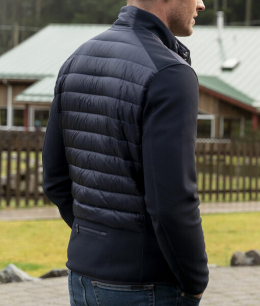 Justin Hartley Tracker Colter Shaw Mens Blue Quilted Jacket - Mens Blue Quilted Jacket -
