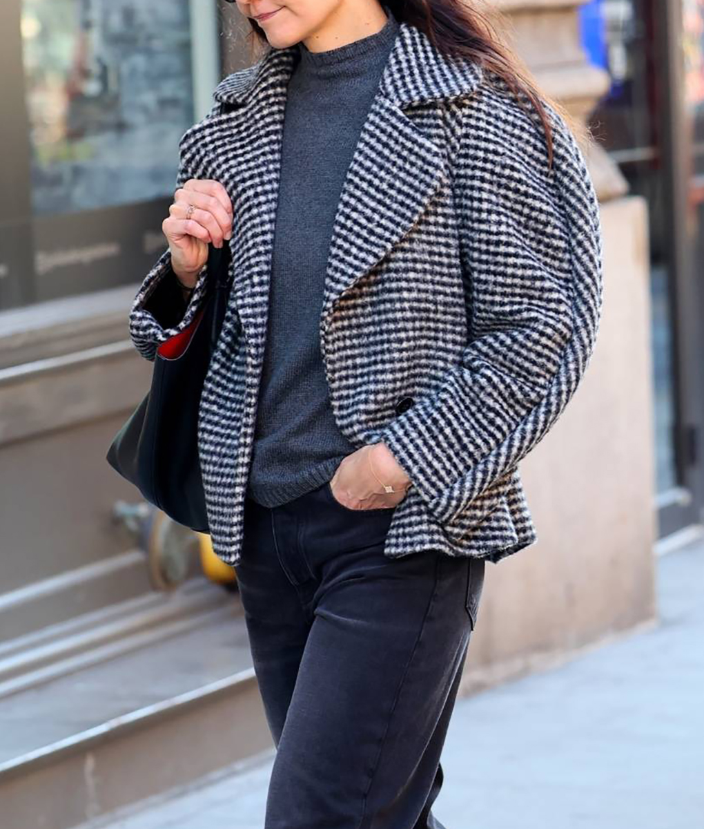 Katie Holmes Plaid Jacket - Katie Holmes Plaid Jacket - Women's Plaid Jacket