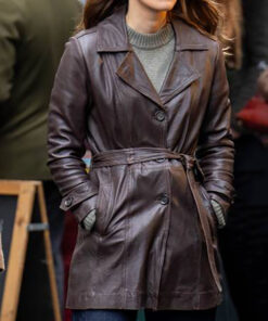 Keira Knightley Brown Leather Coat - Keira Knightley - Women's Brown Leather Coat