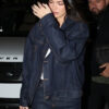 Kendall Jenner Blue Denim Jacket - Kendall Jenner In Miami - Women's Blue Denim Jacket - Front View