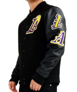 LA Lakers Standard Black Varsity Jacket - Clearance Sale
