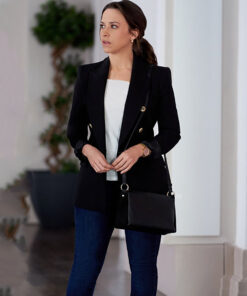 Lacey Chabert The Dancing Detective A Deadly Tango Constance Bailey Womens Black Blazer - Womens Black Blazer - Front View