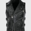 Lenny Kravitz Black Leather Vest