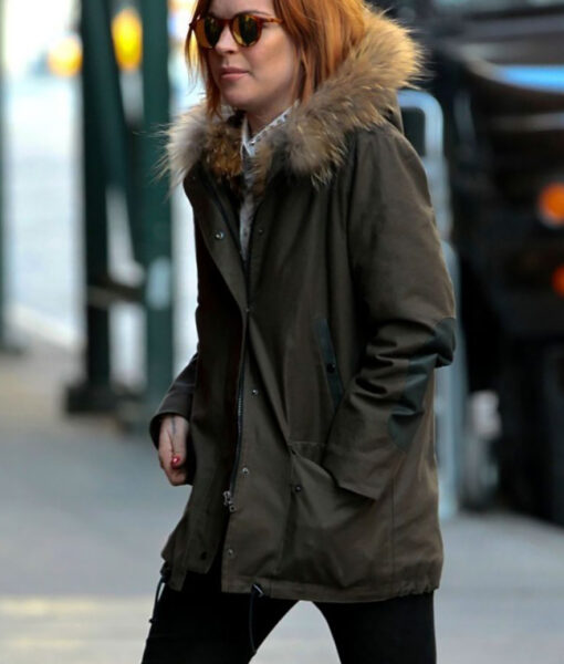 Lindsay Lohan Brown Cotton Jacket