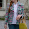 Lindsay Lohan Irish Wish Maddie Kelly Womens Checkered Pattern Jacket - Womens Checkered Pattern Jacket - Front View