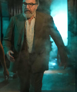 Mandy Patinkin Death and Other Details Rufus Cotesworth Mens Brown Blazer- Mens Brown Blazer - Front View3