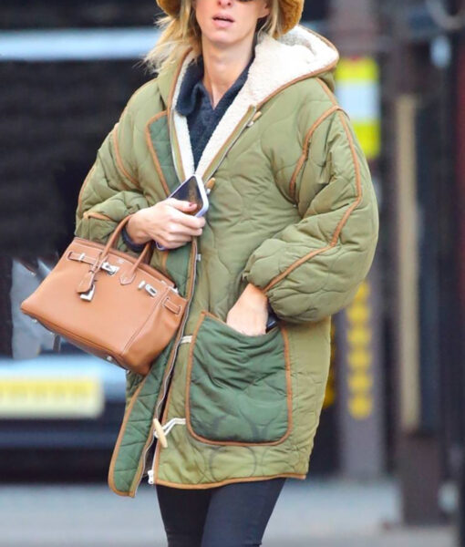 Nicky Hilton Green Cotton Jacket - Front View2