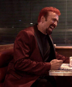 Nicolas Cage Sympathy For The Devil Mens Red Blazer - Mens Red Blazer - Side view