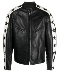 Odell Beckham Jr Mens Black Leather Jacket - Mens Black Leather Jacket -