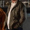 Peter Krause 9-1-1 Green Cotton Jacket - Peter Krause 9-1-1 Bobby Nash- Men's Green Cotton Jacket - Side View