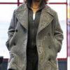 Queen Latifah The Equalizer Robyn McCall Womens Grey Wool Coat - Womens Grey Wool Coat - Front View2