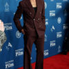 Robert Downey Burgundy Suit - Robert Downey at Film Festival 2024 - Men's Burgundy Suit - Front View