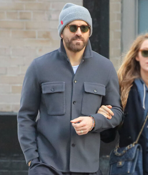 Ryan Reynolds Grey Wool Jacket - Clearance Sale